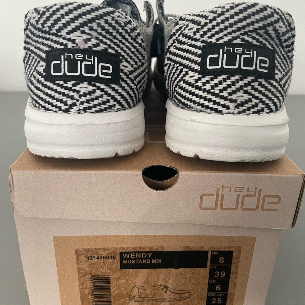 Hey Dude Wendy Chambray Onyx Shoes - Picture 2 of 8